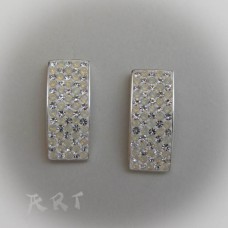  Сребърни обеци с камъни Swarovski - E-113